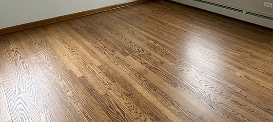 Refinished hardwood floor