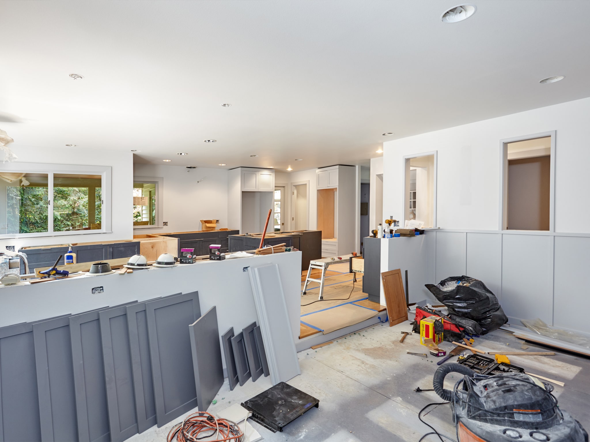Spacious remodeled kitchen in an expanded home